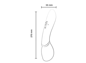 We-Vibe | Wand 2 - Cordless Vibrating Wand Massager Dimensions