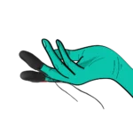 ElectraStim Silicone Noir Explorer Electro Finger Sleeves