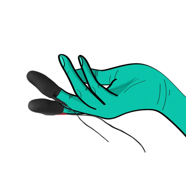 ElectraStim Silicone Noir Explorer Electro Finger Sleeves