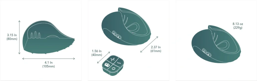 Hot Octopuss The New Enhanced PULSE DUO - The Ultimate Hands-Free Toy For Couples - Size & Dimensions