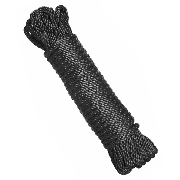 Master Series Premium Black Nylon Bondage Rope 25ft