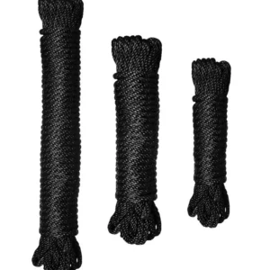 Master Series Premium Black Nylon Bondage Rope Group