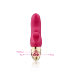 Mystim Hop Hop Bob Dual Stimulation Rabbit Vibrator - Fuchsia