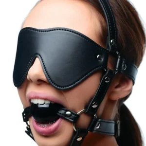 Strict - Blindfold Harness and Ball Gag