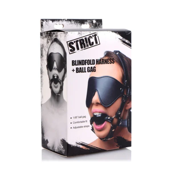 Strict - Blindfold Harness and Ball Gag