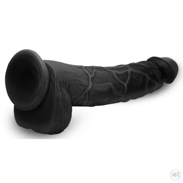 XR Brands Master Cock Hung Harry 11.75 Inch Black Dildo with Balls