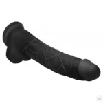 XR Brands Master Cock Hung Harry 11.75 Inch Black Dildo with Balls