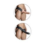 Dr. Skin By Blush 6-Inch Long Hollow Strap-On Dildo - Vanilla & Black
