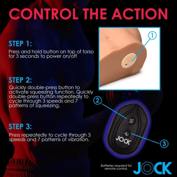 JOCK | Auto-Squeezing & Vibrating Male Sex Doll