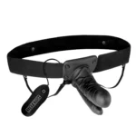 Lux Fetish | Unisex Vibrating Hollow Double Penetration Strap-On Dildo