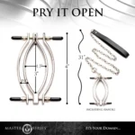 Master Series Adjustable Pussy Clamp with Leash