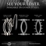 Master Series Adjustable Pussy Clamp with Leash
