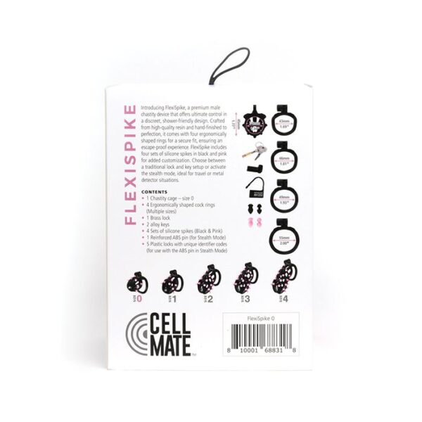 Sport Fucker Cellmate FlexiSpike Chastity Cage - Packaging Rear