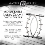 Master Series | Extreme Restraints | Spread 'Em Poker Labia Clamp with Adjustable Pressure Screws