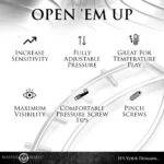 Master Series | Extreme Restraints | Spread 'Em Poker Labia Clamp with Adjustable Pressure Screws