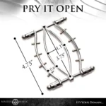 Master Series | Extreme Restraints | Spread 'Em Poker Labia Clamp with Adjustable Pressure Screws
