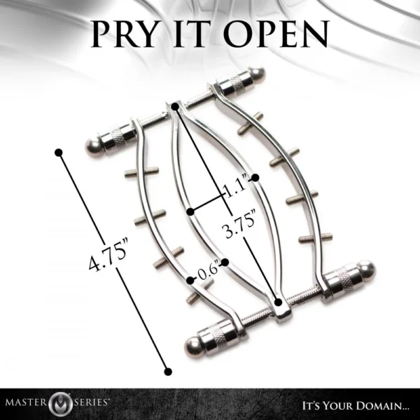 Master Series | Extreme Restraints | Spread 'Em Poker Labia Clamp with Adjustable Pressure Screws