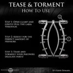 Master Series | Extreme Restraints | Spread 'Em Poker Labia Clamp with Adjustable Pressure Screws