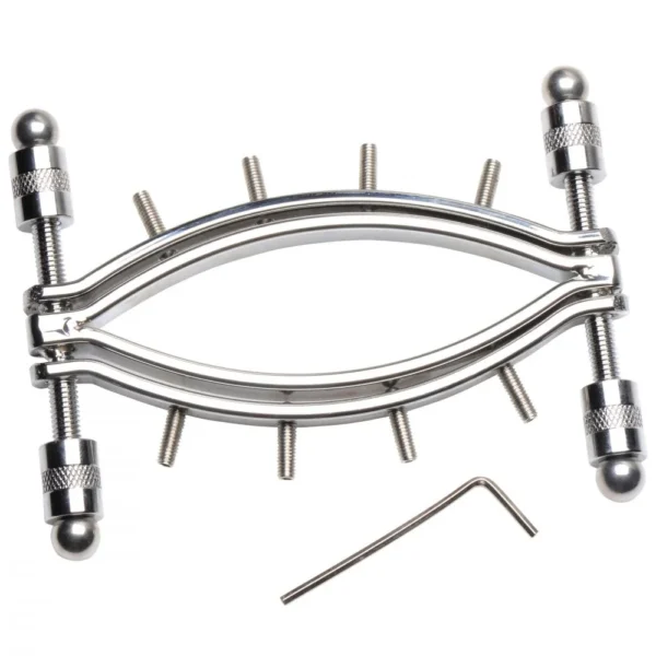 Master Series | Extreme Restraints | Spread 'Em Poker Labia Clamp with Adjustable Pressure Screws