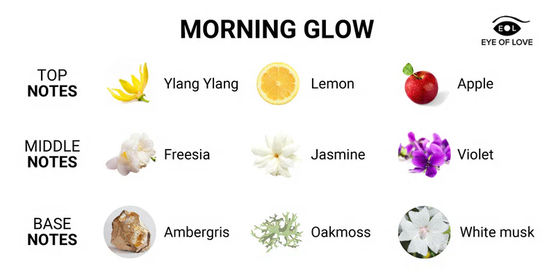 Eye of Love Morning Glow Attract Him Pheromone Parfum Fragrance Chart