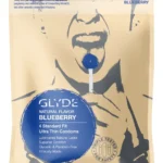 GLYDE ULTRA Thin Standard Fit Condoms Organic Blueberry Flavor 4-Count