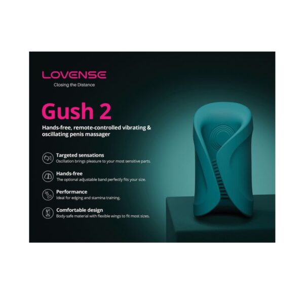 Lovense Gush 2 Hands-free RC Vibrating & Oscillating Penis Massager