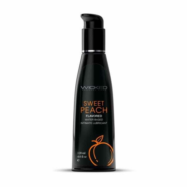 Wicked Sensual Care Aqua Flavored Lubricant - Sweet Peach - Front