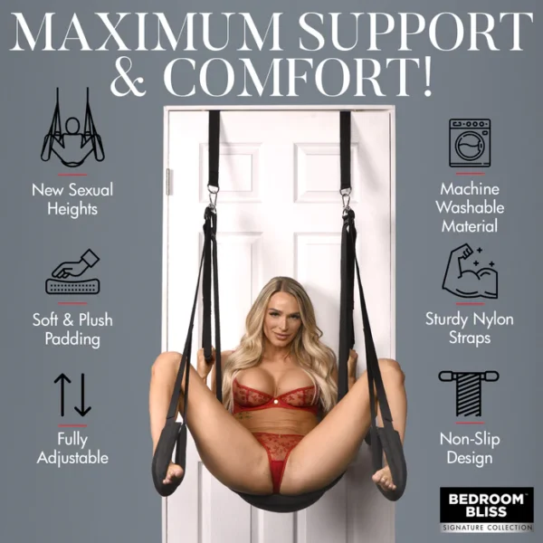 Bedroom Bliss Lover's Door Swing Sex Swing - Maximum Support & Comfort