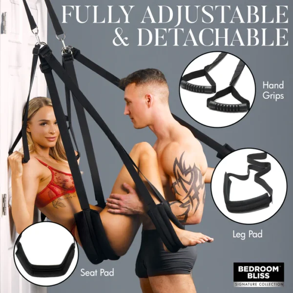 Bedroom Bliss Lover's Door Swing Sex Swing - Fully Adjustable & Detachable