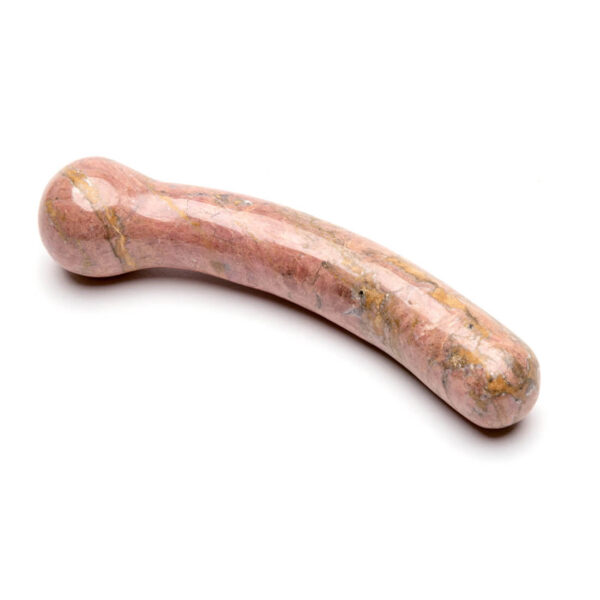 Chakrubs Anahata Curve Rhodonite Crystal Dildo-1 Dame | Chakrubs - Anahata Curve Rhodonite Crystal Dildo