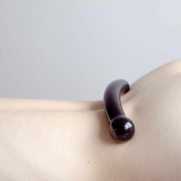 Dame | Chakrubs Xaga Curve Obsidian Crystal Dildo