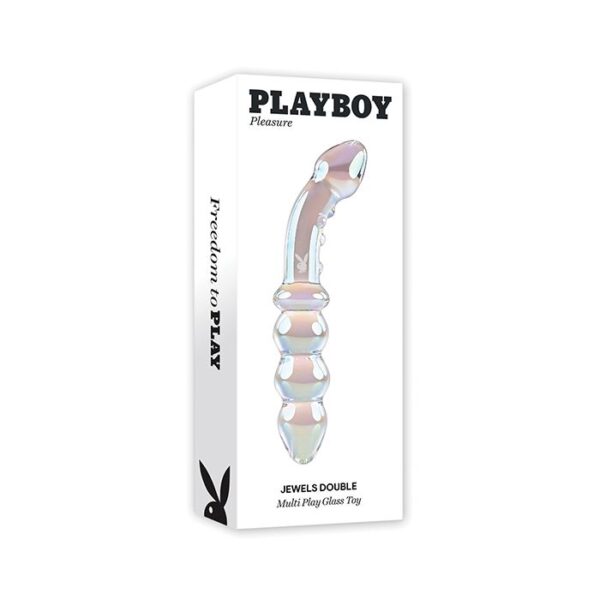 Playboy Pleasure Jewels Multiplay Double Glass Dildo