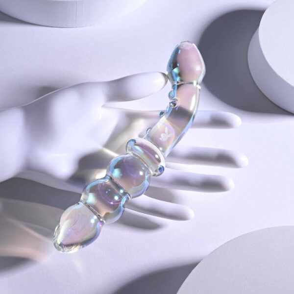Playboy Pleasure Jewels Multiplay Double Glass Dildo