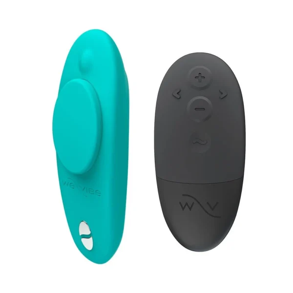 We-Vibe Moxie+ Wearable Clitoral Stimulating Panty Vibrator-Aqua-1 We-Vibe Moxie+ Wearable Clitoral Stimulating Panty Vibrator - Aqua