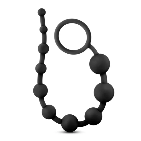 Anal Adventures Platinum By Blush Black 12.5-Inch Anal Beads