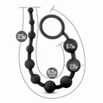 Anal Adventures Platinum By Blush Black 12.5-Inch Anal Beads