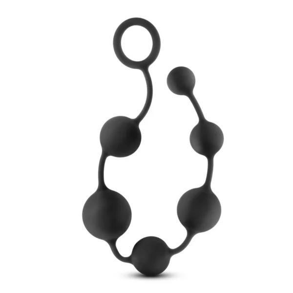 Anal Adventures Platinum By Blush Black 16-Inch Large Anal Beads