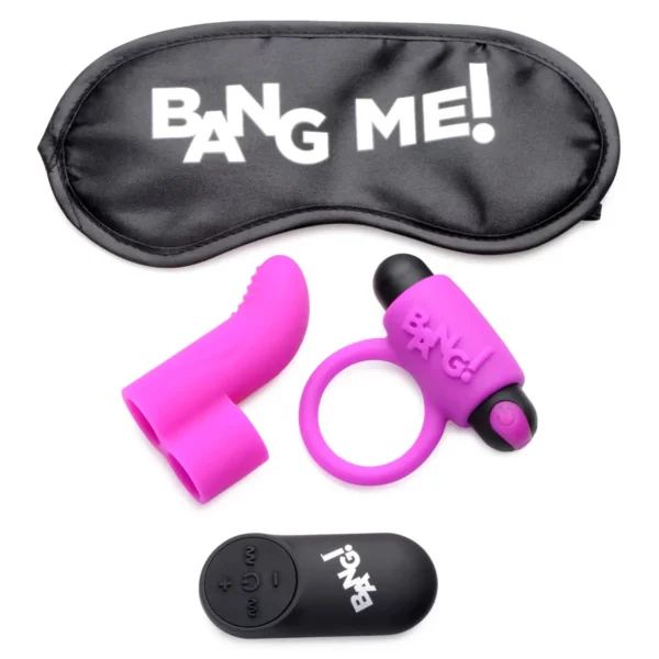 Bang! Remote Control Couples Vibe Kit-5 Bang! Couple's Kit Remote Control C-Ring & Finger Vibe Kit