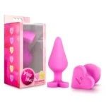 Blush Play With Me Naughty Candy Hearts Be Mine 3.5-inch Pink Anal Plug