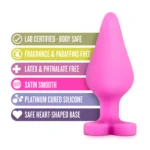 Blush Play With Me Naughty Candy Hearts Be Mine 3.5-inch Pink Anal Plug