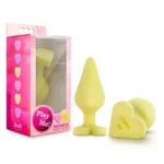Blush Play With Me Naughty Candy Hearts Spank Me 3.5-inch Yellow Anal Plug