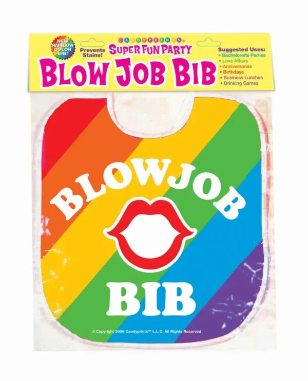 Candy Prints Blow Job Bib - Rainbow