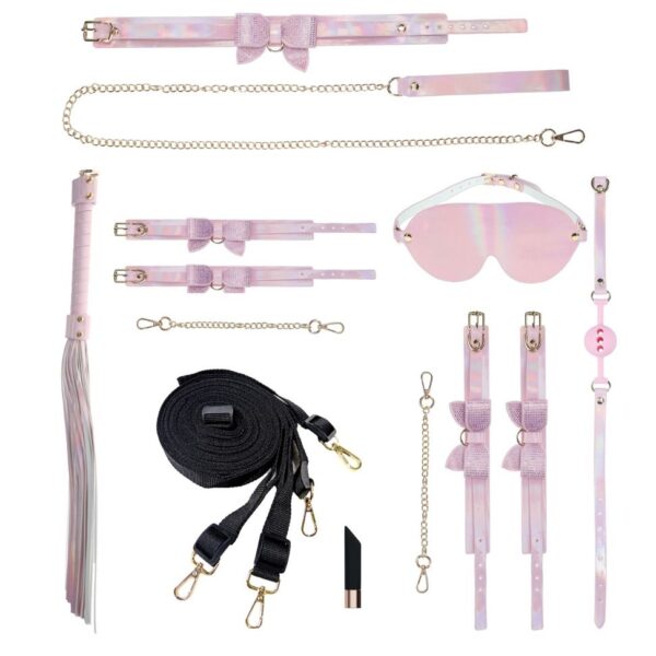 Shots Ouch! Paris Collection - Bondage Kit with Storage Bag - Pink