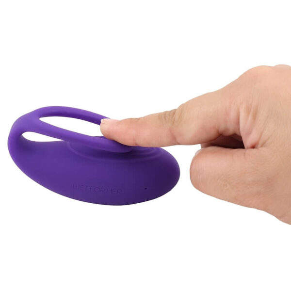 Wet For Her RockHer Mini Scissoring Vibrator - Dark Purple