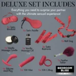 Bedroom Bliss Lover's Bondage, Massage, & Vibrator Set