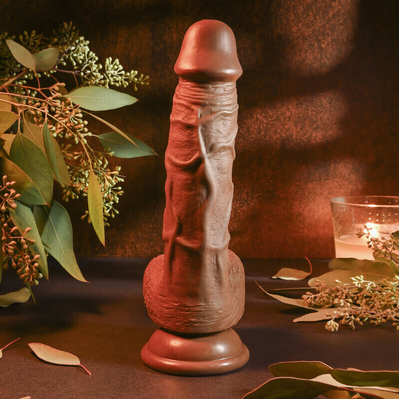 Evolved Realistic 8-inch Veiny Brown Dildo