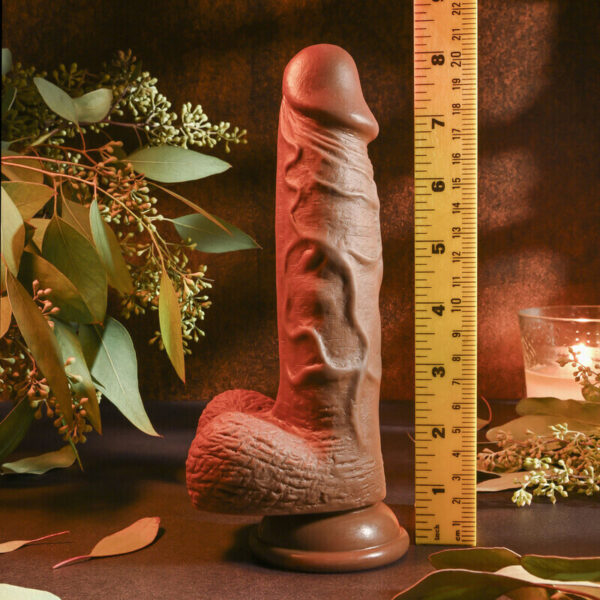 Evolved Realistic 8-inch Veiny Brown Dildo