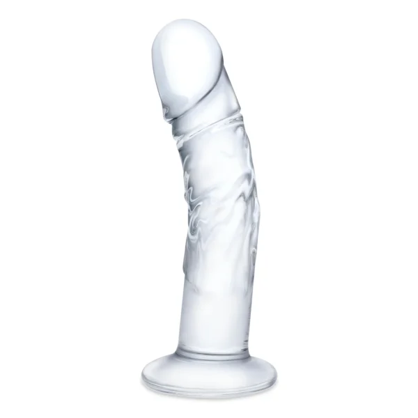 Gläs 7 Curved Realistic Glass Dildo With Veins