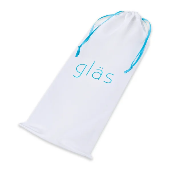 Gläs 8 Realistic Ribbed Glass G-Spot Dildo with Balls