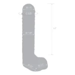 Gläs 8 Realistic Ribbed Glass G-Spot Dildo with Balls